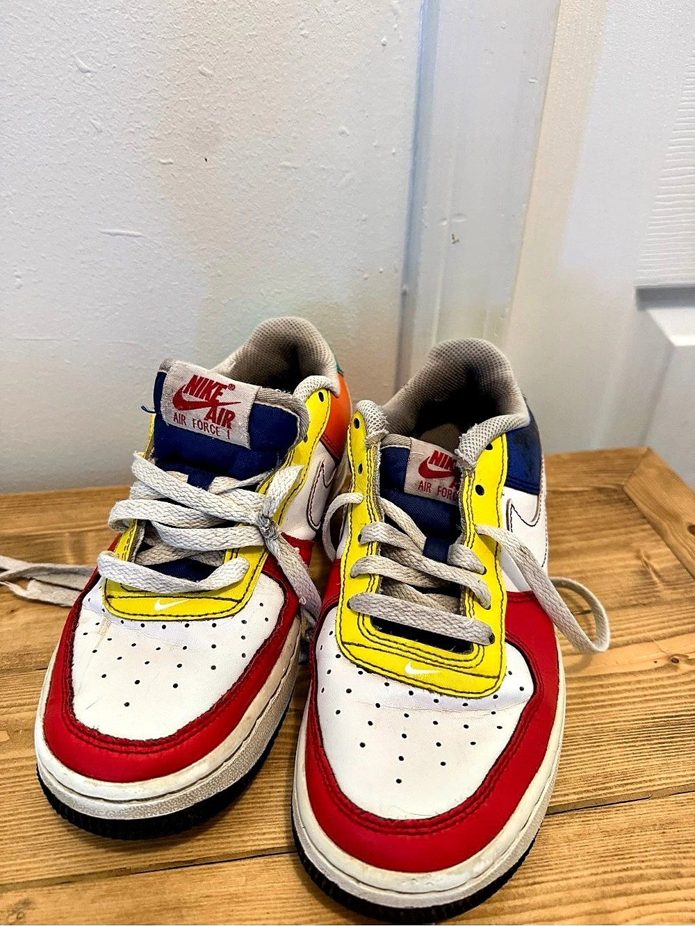 Nike Air Force 1 Low 'Sunburst' Color Block Sneakers - Picture 4 of 8